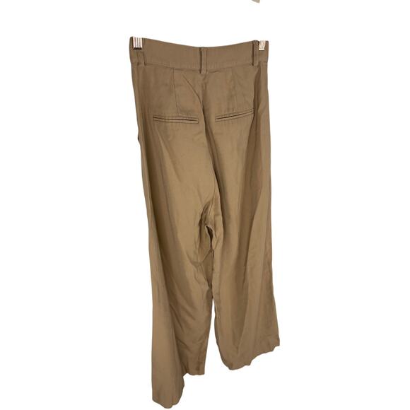 NONchalant Label Fabi Wide Leg Pants Trouser High Rise Pleated Front Camel Sz XS - Picture 9 of 11